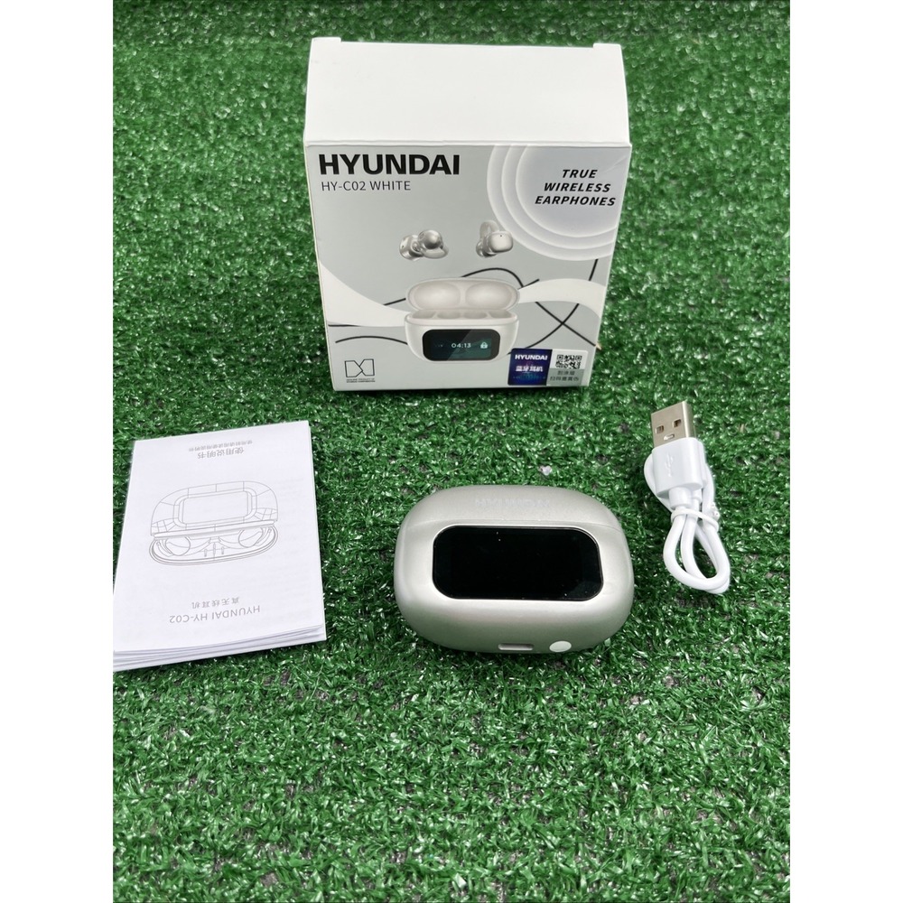 Hyundai HY-C02 White True Wireless Earphones New‎ Open Box